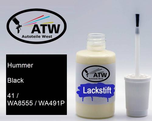 Hummer, Black, 41 / WA8555 / WA491P: 20ml Lackstift, von ATW Autoteile West.